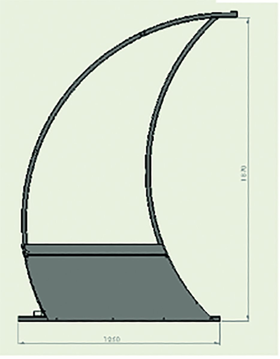 Abri de touche Club « Heavy metal » Arrière en tôle acier – Longueur 2,00 ml – 4 places – Image 4